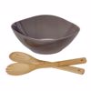Cryspo Trio Salatiera Porselanis Trigniki me Koutales Bamboo 'BEIGEGREY' 26000933